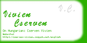 vivien cserven business card